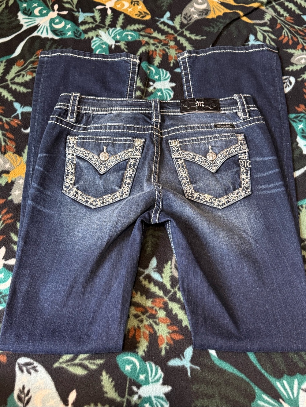 Miss Me Chloe Bootcut Rhinestone Jeans Dark Wash Size 29